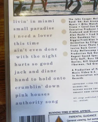 John Cougar Mellencamp - Ain't That America VHS
