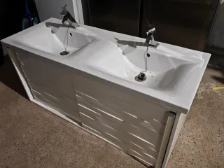 Mueble de baño doble seno 123 x 47 x 58
