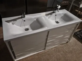Mueble de baño doble seno 123 x 47 x 58