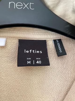 Sudadera beige Lefties talla M