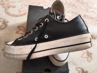 Sneakers Converse Taglia 38 Nere e Bianche