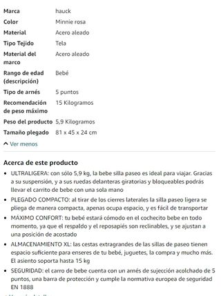 hauck Sport Carrito Bebé Ligero desde Nacimiento