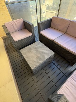 Conjunto Muebles de Jardín Ratán