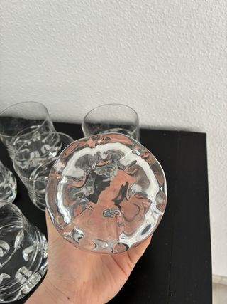 Set de 6 vasos de cristal tallado