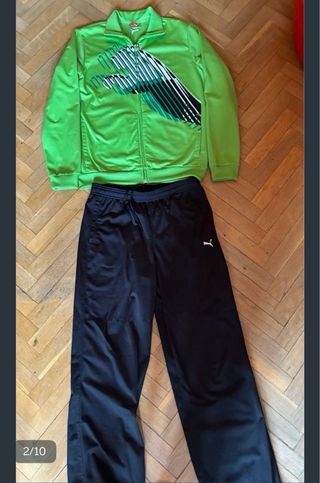 Chándal Puma Verde y Negro Talla M