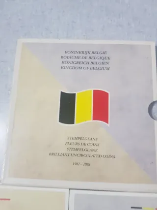 Monedas Bélgica Stempelglans 1982-1988