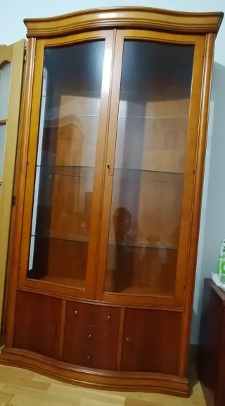 Vitrina madera y cristal