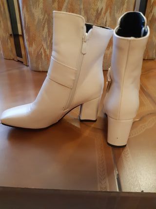 Botines blancos mujer talla 38