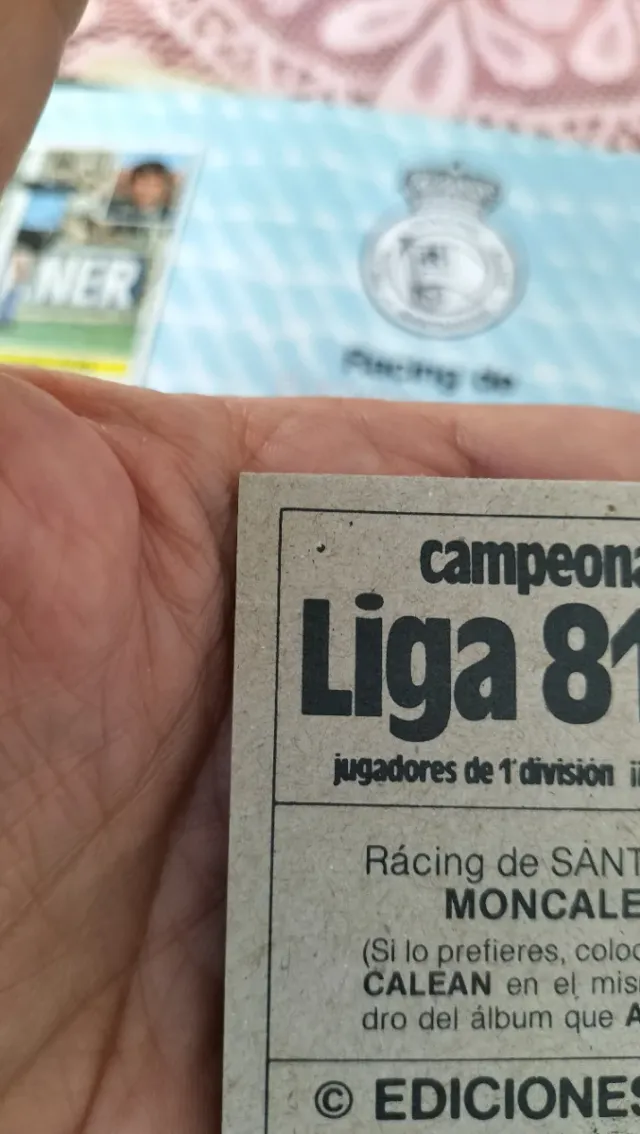 Cromo  Liga Este 81-82 Santander Moncalean