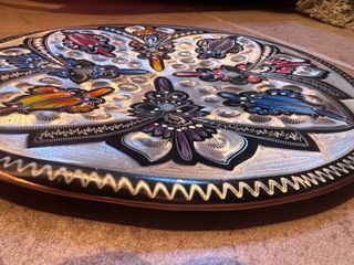 Plato decorativo artesanal metal decoración pared