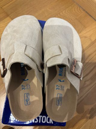 Zuecos Birkenstock Beige