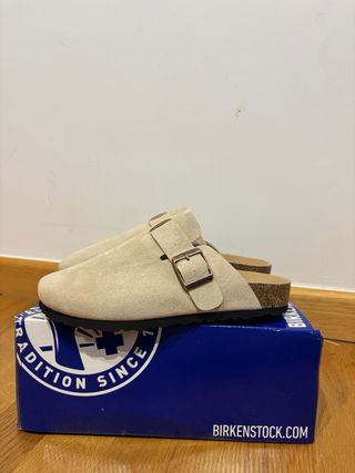 Zuecos Birkenstock Beige