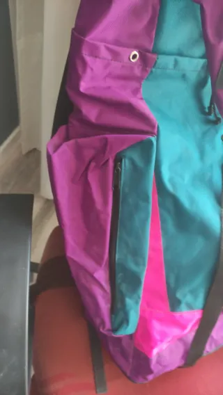 Mochila senderismo vintage colores vivos