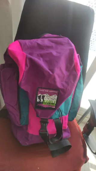 Mochila senderismo vintage colores vivos