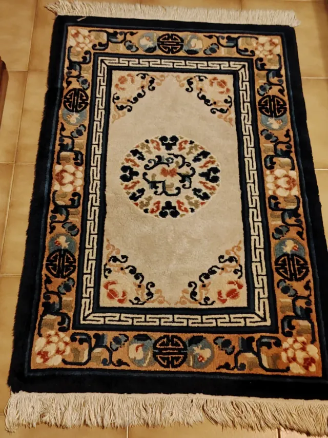 Tappeto orientale vintage beige multicolor