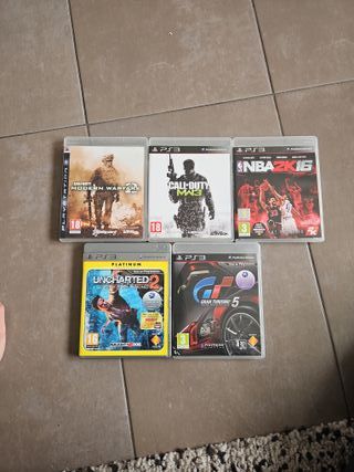 Lote 5 Juegos PS3: Call of Duty, Uncharted, Gran T