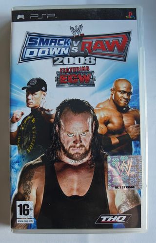 Caja y manuales Smack Down vs Raw 2008 PSP
