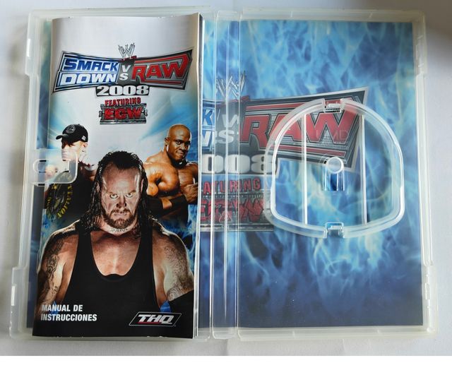 Caja y manuales Smack Down vs Raw 2008 PSP