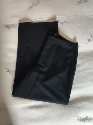 Pantalón negro ancho mujer