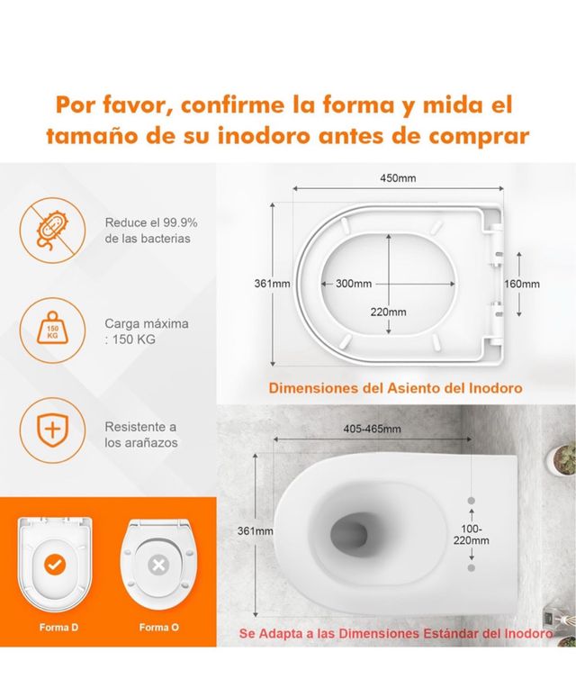 Tapa WC Ibergrif M41001 Asiento Inodoro