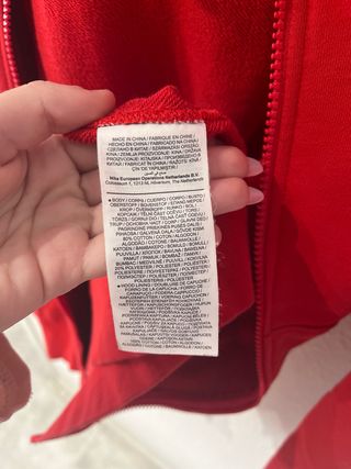 Chaqueta Nike Roja con Cremallera