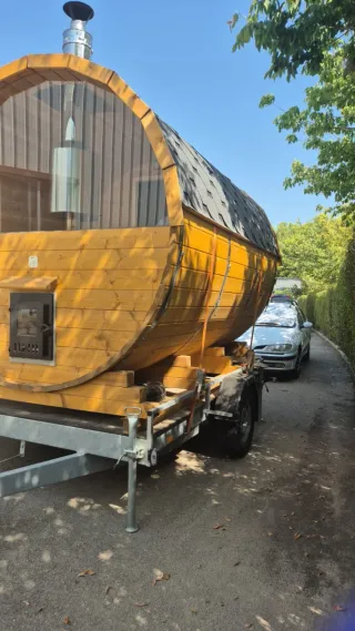 Sauna Portátil de Madera con estufa de leña