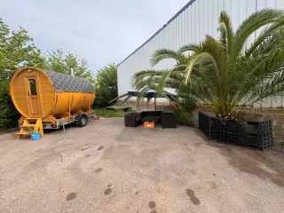 Sauna Portátil de Madera con estufa de leña
