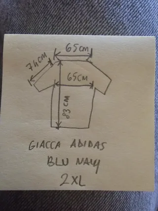 Giacca Adidas blu  navy anni '90