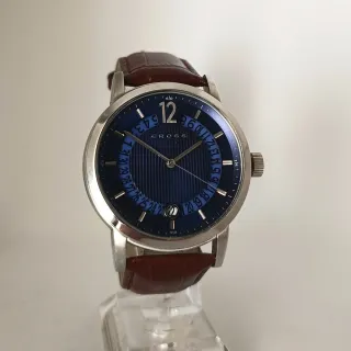 Reloj Cross Esfera Azul Correa Marrón