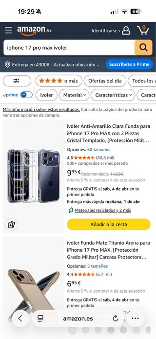 Cover e protezione schermo Ivoler per iPhone 17 Pro Max