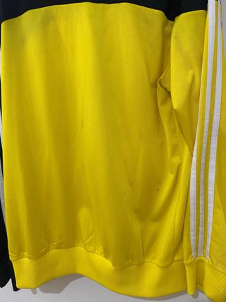 Chaqueta Deportiva Adidas Negra y Amarilla Talla M
