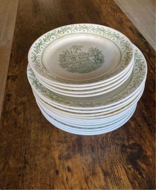 Lote 15 Platos Cartuja de Sevilla Antiguos