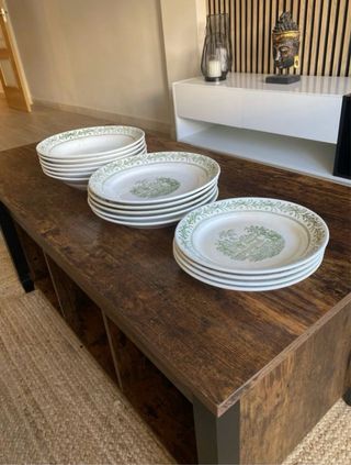 Lote 15 Platos Cartuja de Sevilla Antiguos