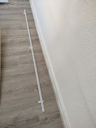 Riel para cortina blanco