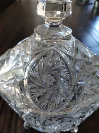 Centro de Mesa de Cristal Tallado