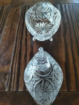 Centro de Mesa de Cristal Tallado