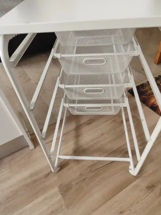 Carrito 4 cajones blanco