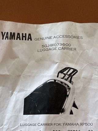 Parrilla Trasera Yamaha XP500 TMAX Negra
