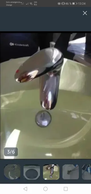 Lavabo+mármol+grifo para mueble 80cm