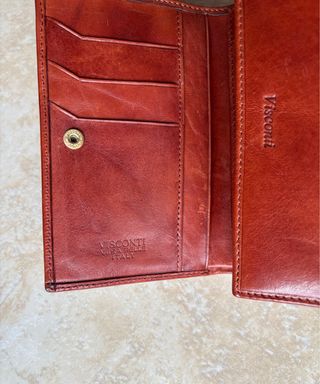 Portafoglio donna vera pelle Visconti marrone