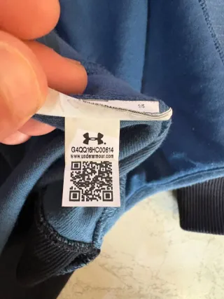 Felpa Under Armour blu con zip