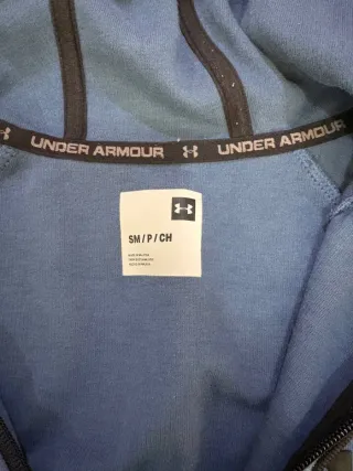 Felpa Under Armour blu con zip
