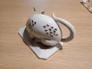 Gatto in ceramica con cristallo