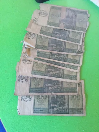 10 Billetes 100 Pesetas España 1936 muy usados