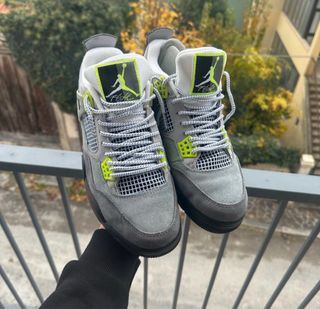 Jordan 4 Neon Grigio Verde