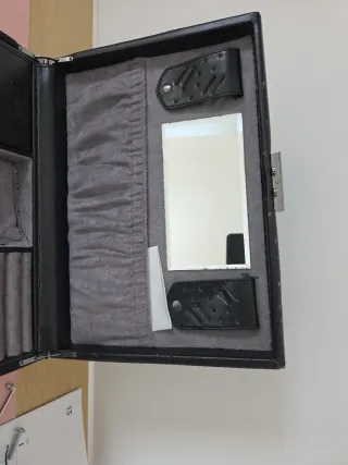 Joyero 2 pisos espejo y cerradura