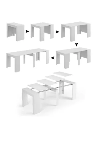 Mesa consola extensible blanca