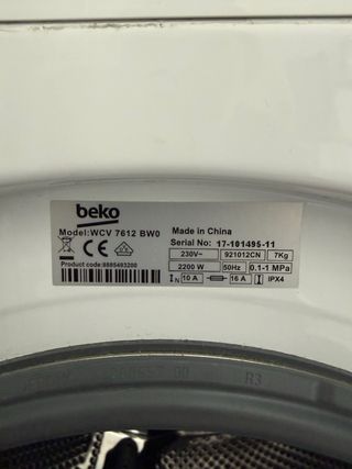 Bomba desagüe y filtro lavadora Beko
