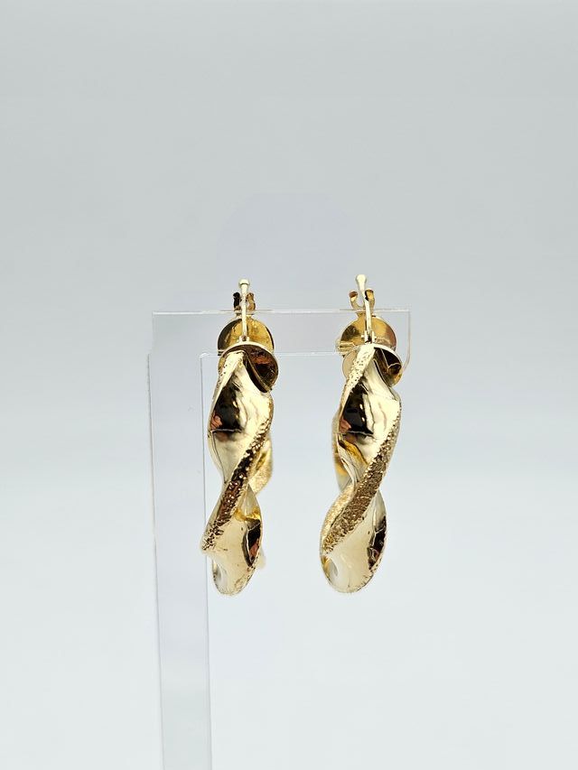Pendientes Aretes Argollas de oro 18k, 4,34gr, 3cm