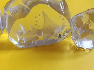 Set 3 fermacarte vintage cristalli Nybro